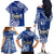 Personalised Hafa Adai Guam History and Chamorro Heritage Day Family Matching Off Shoulder Long Sleeve Dress and Hawaiian Shirt Blue Latte Stone LT05 - Polynesian Pride