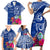 Personalised Hafa Adai Guam History and Chamorro Heritage Day Family Matching Short Sleeve Bodycon Dress and Hawaiian Shirt Blue Latte Stone LT05 - Polynesian Pride