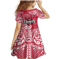 Personalised Hafa Adai Guam History and Chamorro Heritage Day Family Matching Mermaid Dress and Hawaiian Shirt Red Latte Stone LT05 - Polynesian Pride