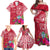 Personalised Hafa Adai Guam History and Chamorro Heritage Day Family Matching Off Shoulder Maxi Dress and Hawaiian Shirt Red Latte Stone LT05 - Polynesian Pride