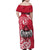 Personalised Hafa Adai Guam History and Chamorro Heritage Day Family Matching Off Shoulder Maxi Dress and Hawaiian Shirt Red Latte Stone LT05 - Polynesian Pride