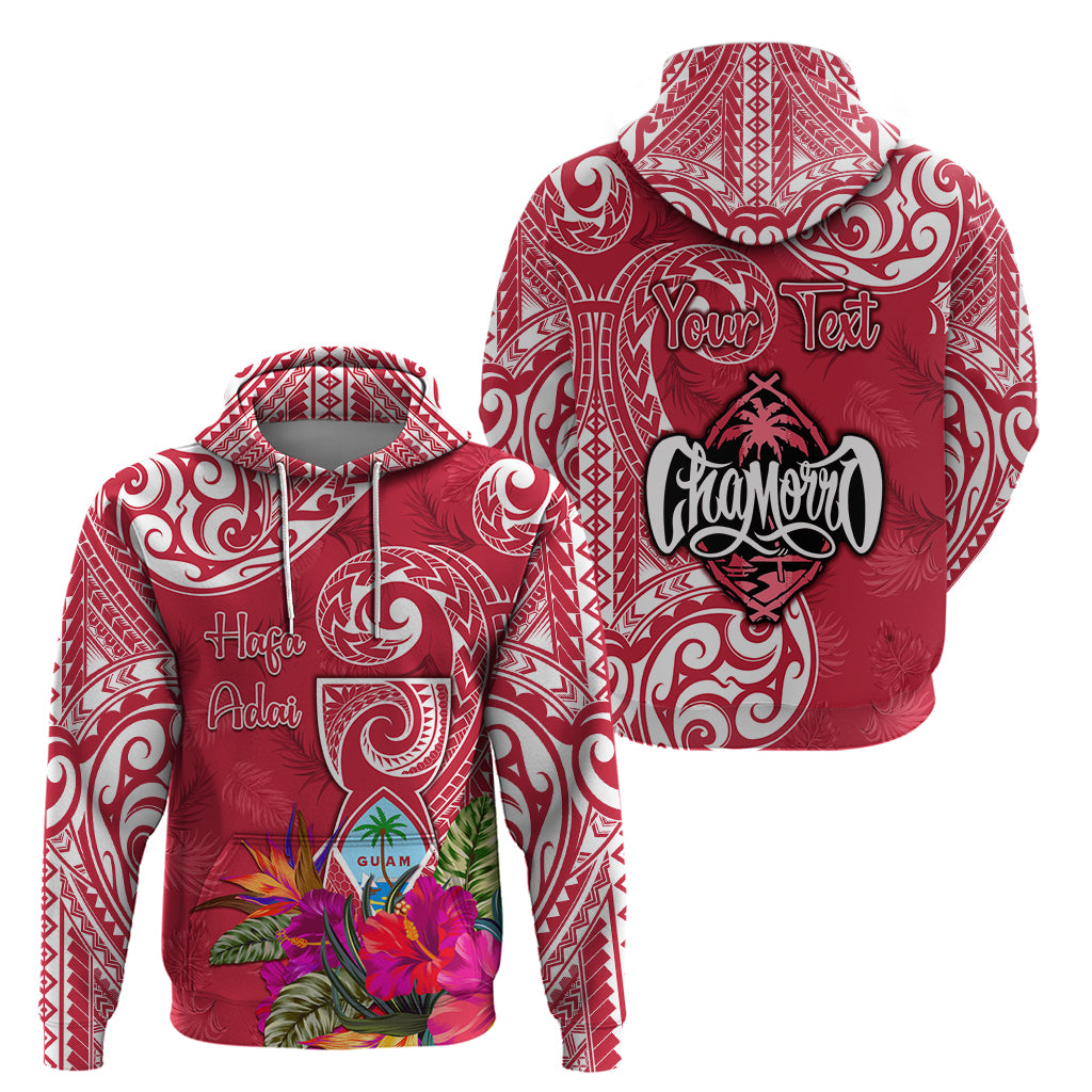 Personalised Hafa Adai Guam History and Chamorro Heritage Day Hoodie Red Latte Stone LT05 - Polynesian Pride