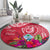 Hafa Adai Guam History and Chamorro Heritage Day Round Carpet Red Latte Stone LT05 - Polynesian Pride