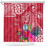 Hafa Adai Guam History and Chamorro Heritage Day Shower Curtain Red Latte Stone LT05 Red - Polynesian Pride