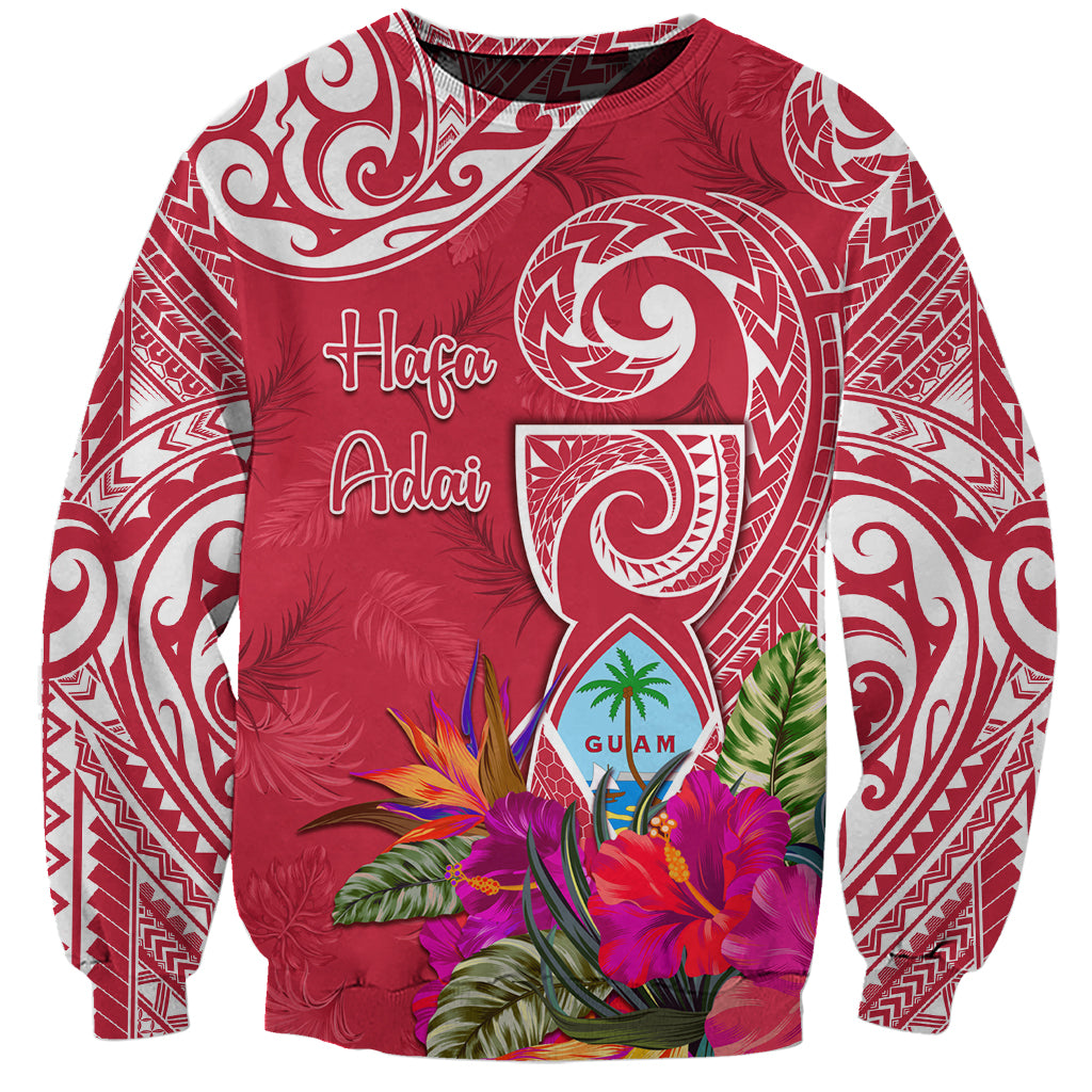 Personalised Hafa Adai Guam History and Chamorro Heritage Day Sweatshirt Red Latte Stone LT05 Unisex Red - Polynesian Pride