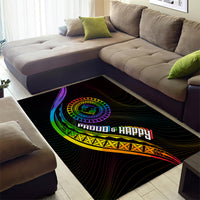 LGBT History Month Area Rug Proud And Happy Polynesian Dolphin LT05 - Polynesian Pride