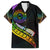 Personalised LGBT History Month Family Matching Long Sleeve Bodycon Dress and Hawaiian Shirt Proud And Happy Polynesian Dolphin LT05 Dad's Shirt - Short Sleeve Black - Polynesian Pride