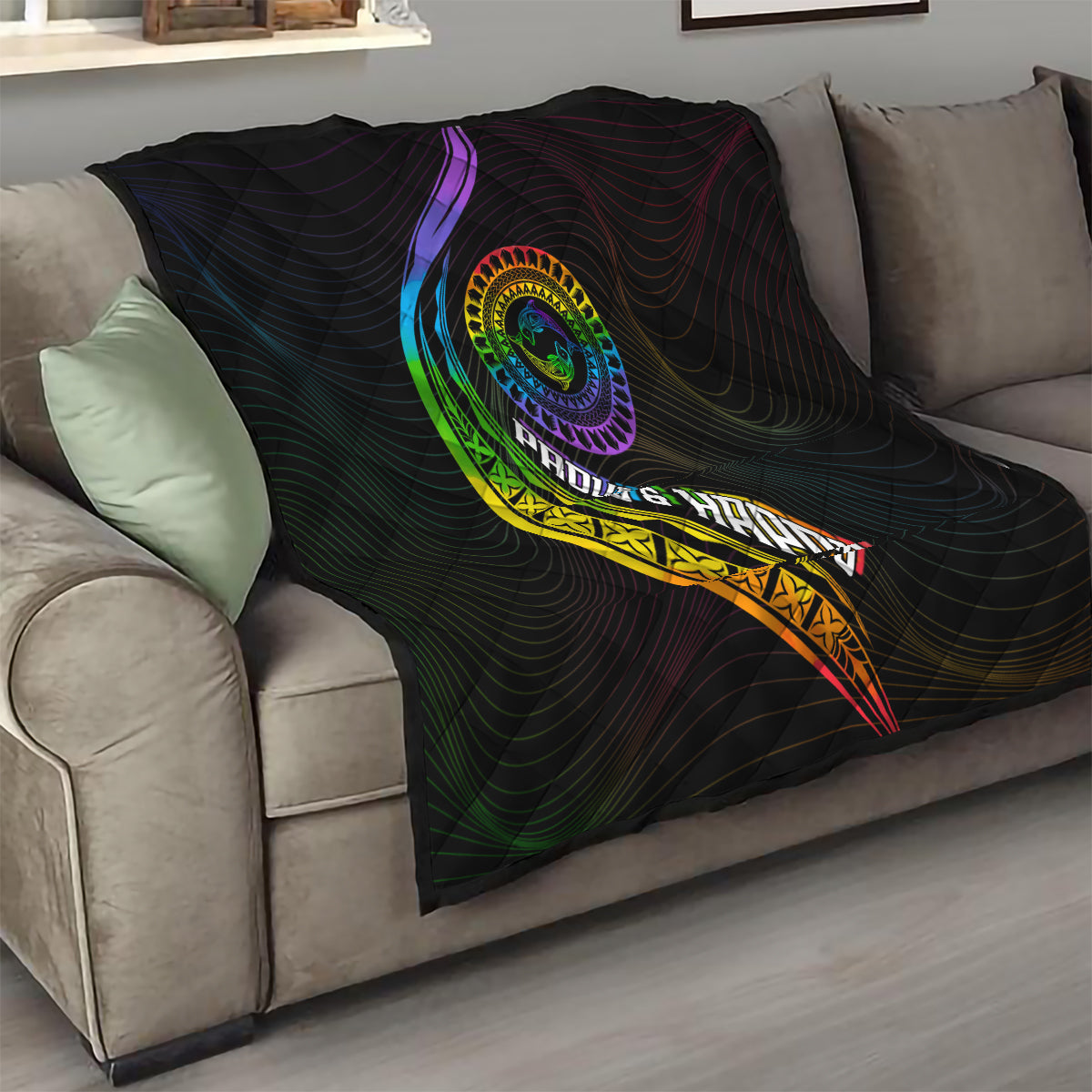 LGBT History Month Quilt Proud And Happy Polynesian Dolphin LT05 - Polynesian Pride