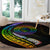 LGBT History Month Round Carpet Proud And Happy Polynesian Dolphin LT05 - Polynesian Pride