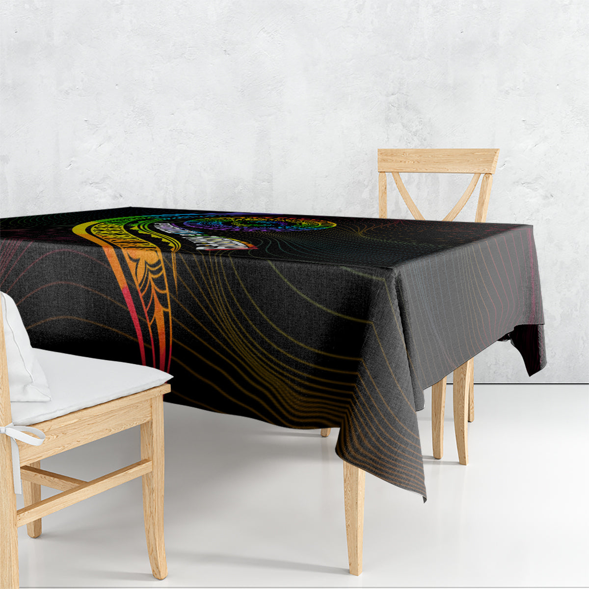LGBT History Month Tablecloth Proud And Happy Polynesian Dolphin LT05 - Polynesian Pride