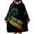 Personalised LGBT History Month Wearable Blanket Hoodie Proud And Happy Polynesian Dolphin LT05 - Polynesian Pride