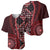 New Zealand Aotearoa Baseball Jersey Maori Harakeke Weaving Pattern Red LT05 - Polynesian Pride