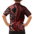 New Zealand Aotearoa Family Matching Long Sleeve Bodycon Dress and Hawaiian Shirt Maori Harakeke Weaving Pattern Red LT05 - Polynesian Pride