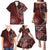 New Zealand Aotearoa Family Matching Puletasi Dress and Hawaiian Shirt Maori Harakeke Weaving Pattern Red LT05 - Polynesian Pride