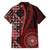 New Zealand Aotearoa Family Matching Puletasi Dress and Hawaiian Shirt Maori Harakeke Weaving Pattern Red LT05 - Polynesian Pride