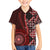 New Zealand Aotearoa Family Matching Puletasi Dress and Hawaiian Shirt Maori Harakeke Weaving Pattern Red LT05 Son's Shirt Red - Polynesian Pride