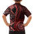 New Zealand Aotearoa Family Matching Short Sleeve Bodycon Dress and Hawaiian Shirt Maori Harakeke Weaving Pattern Red LT05 - Polynesian Pride