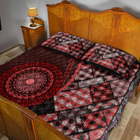 New Zealand Aotearoa Quilt Bed Set Maori Harakeke Weaving Pattern Red LT05 - Polynesian Pride