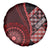 New Zealand Aotearoa Spare Tire Cover Maori Harakeke Weaving Pattern Red LT05 - Polynesian Pride