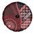 New Zealand Aotearoa Spare Tire Cover Maori Harakeke Weaving Pattern Red LT05 - Polynesian Pride