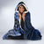 New Zealand Aotearoa Hooded Blanket Maori Harakeke Weaving Pattern Blue LT05 - Polynesian Pride