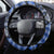 New Zealand Aotearoa Steering Wheel Cover Maori Harakeke Weaving Pattern Blue LT05 - Polynesian Pride