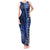 New Zealand Aotearoa Tank Maxi Dress Maori Harakeke Weaving Pattern Blue LT05 Women Blue - Polynesian Pride