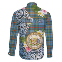 Personalised Hawaii State Family Matching Mermaid Dress and Hawaiian Shirt Tropical Flowers With Tartan Pattern LT05 - Polynesian Pride