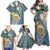 Personalised Hawaii State Family Matching Off Shoulder Maxi Dress and Hawaiian Shirt Tropical Flowers With Tartan Pattern LT05 - Polynesian Pride