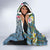 Hawaii State Hooded Blanket Tropical Flowers With Tartan Pattern LT05 - Polynesian Pride