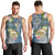 Personalised Hawaii State Men Tank Top Tropical Flowers With Tartan Pattern LT05 - Polynesian Pride