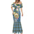 Personalised Hawaii State Mermaid Dress Tropical Flowers With Tartan Pattern LT05 - Polynesian Pride