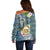 Personalised Hawaii State Off Shoulder Sweater Tropical Flowers With Tartan Pattern LT05 - Polynesian Pride