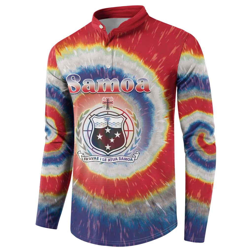 Samoa Button Sweatshirt Tie Dye Unique Style LT05 - Polynesian Pride