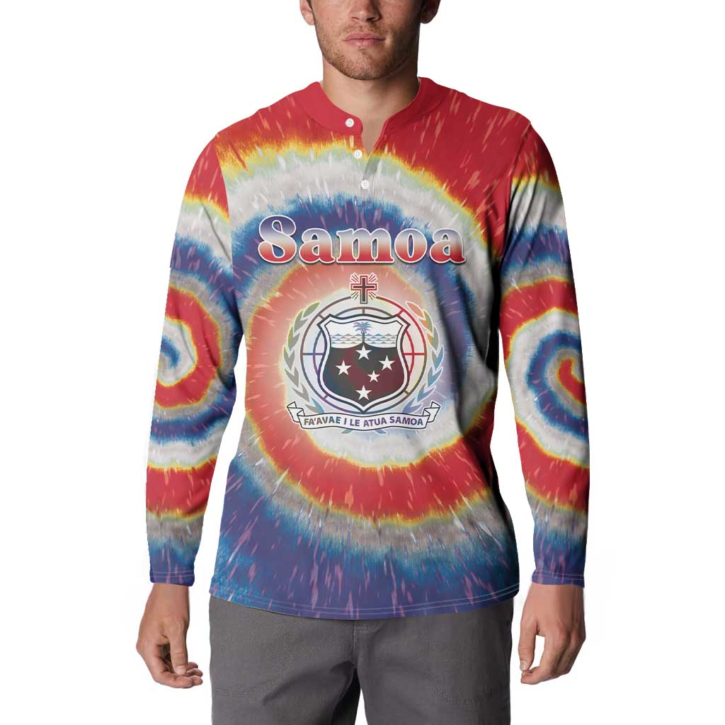 Samoa Button Sweatshirt Tie Dye Unique Style LT05 - Polynesian Pride