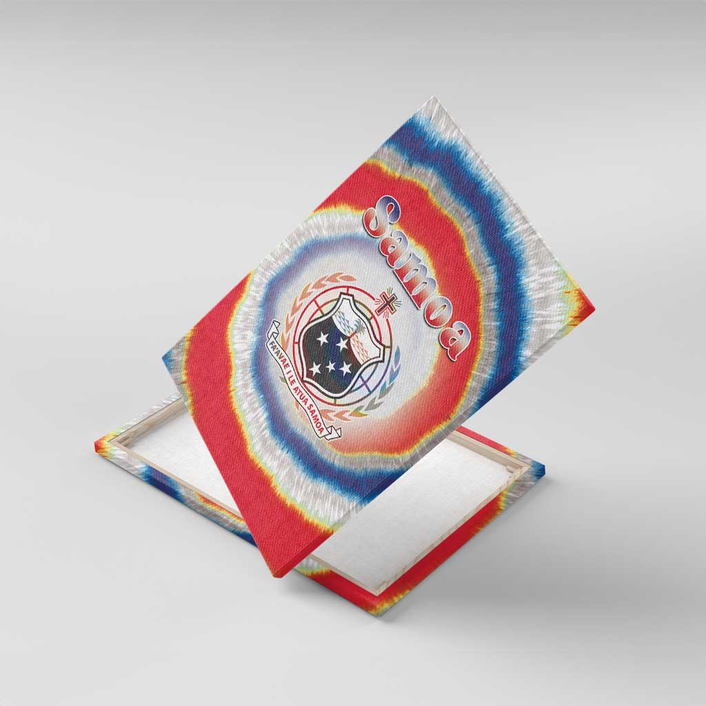 Samoa Canvas Wall Art Tie Dye Unique Style LT05 With Frame Colorful - Polynesian Pride