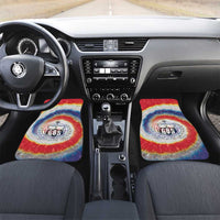Samoa Car Mats Tie Dye Unique Style LT05 Set 2pcs - Front Colorful - Polynesian Pride