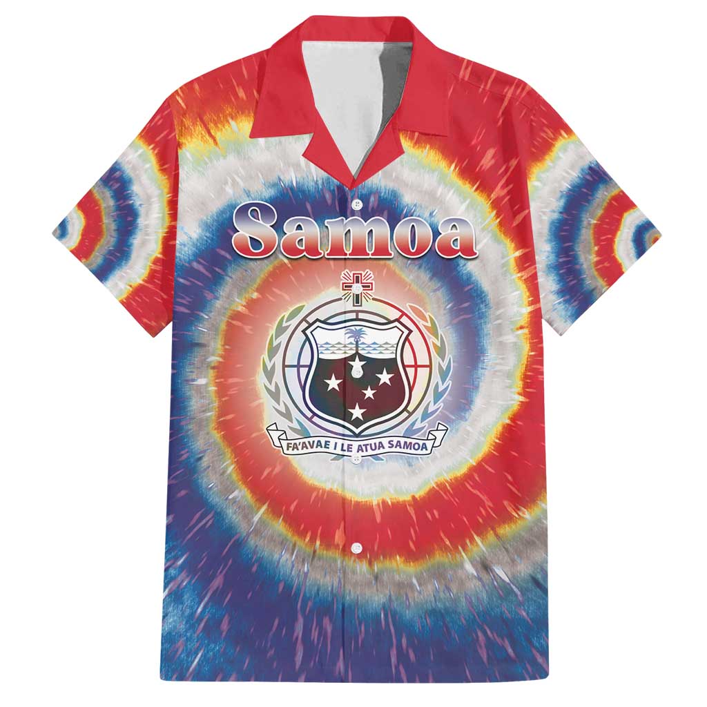 Samoa Family Matching Tank Maxi Dress and Hawaiian Shirt Tie Dye Unique Style