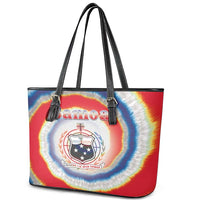 Samoa Leather Tote Bag Tie Dye Unique Style LT05 - Polynesian Pride