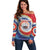 Samoa Off Shoulder Sweater Tie Dye Unique Style