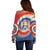 Samoa Off Shoulder Sweater Tie Dye Unique Style