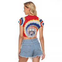 Samoa Raglan Cropped T Shirt Tie Dye Unique Style LT05 - Polynesian Pride