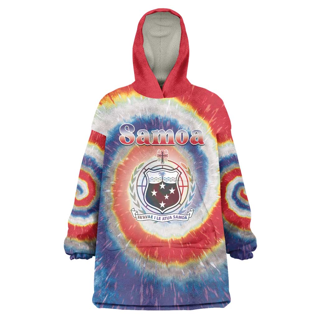 Samoa Wearable Blanket Hoodie Tie Dye Unique Style LT05 One Size Colorful - Polynesian Pride