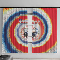 Samoa Window Curtain Tie Dye Unique Style LT05 With Hooks Colorful - Polynesian Pride