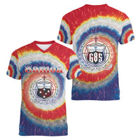Samoa Women V-Neck T-Shirt Tie Dye Unique Style LT05 - Polynesian Pride