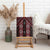 New Zealand Aotearoa Canvas Wall Art Red Poutama With Taniko Pattern LT05
