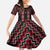 New Zealand Aotearoa Family Matching Long Sleeve Bodycon Dress and Hawaiian Shirt Red Poutama With Taniko Pattern LT05