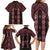 New Zealand Aotearoa Family Matching Long Sleeve Bodycon Dress and Hawaiian Shirt Red Poutama With Taniko Pattern LT05