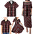 New Zealand Aotearoa Family Matching Puletasi and Hawaiian Shirt Red Poutama With Taniko Pattern LT05