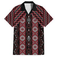 New Zealand Aotearoa Hawaiian Shirt Red Poutama With Taniko Pattern LT05 Red - Polynesian Pride